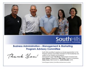 State College Business Administration Management & Marketing Program Advisory Committee