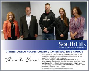 State College Criminal Justice Program Advisory Committee