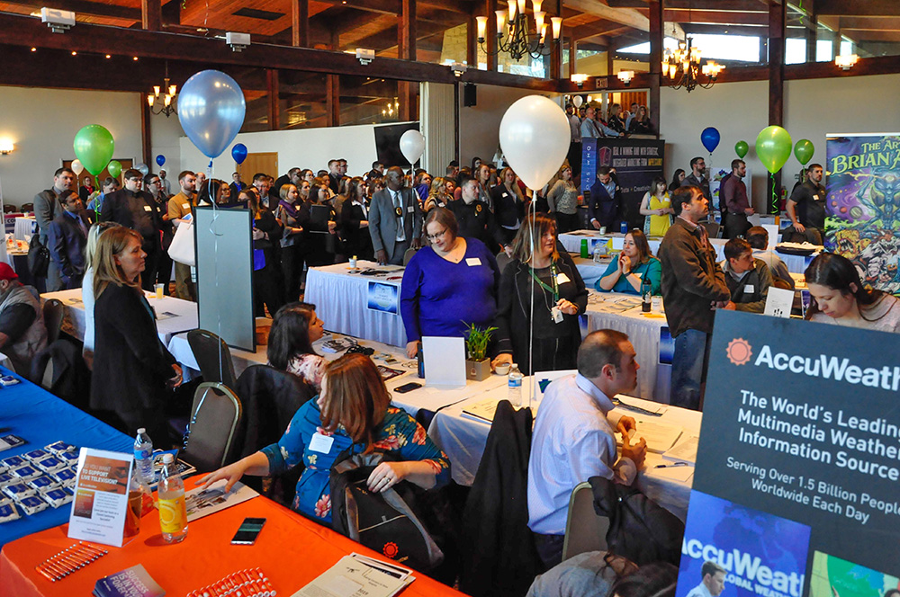 An overhead view of the South Hills 2019 Network Career Fair