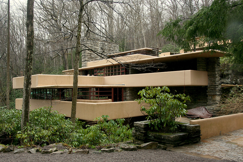 This photo shows the Fallingwater House