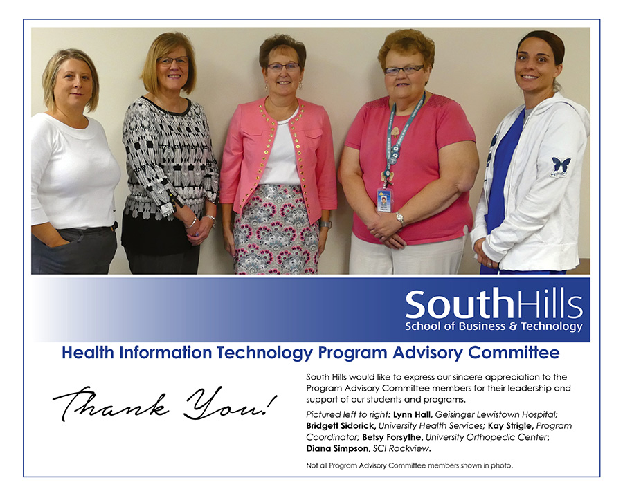 State College Health Information Technology Program Advisory Committee