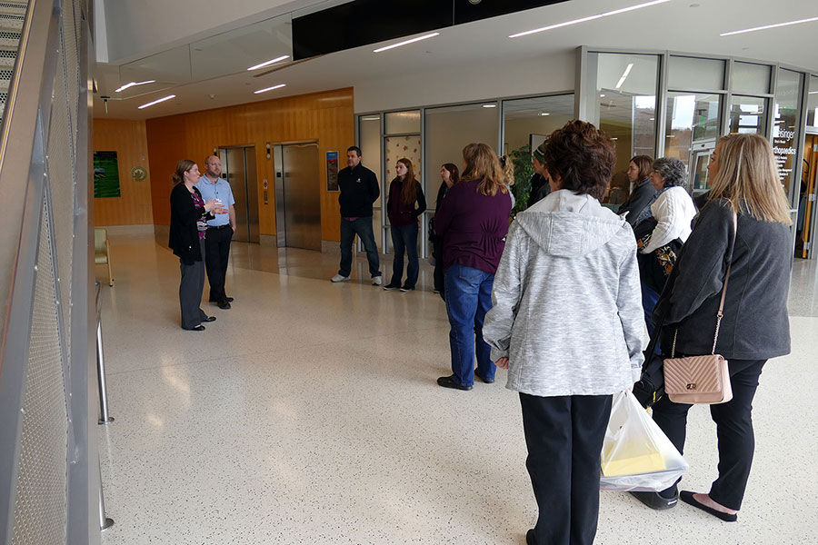 Health Information Technology students touring Geisinger Gray's Woods