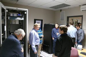 During the Link Computer Corp. tour, students learned about the IT Team & employment opportunities within the company.