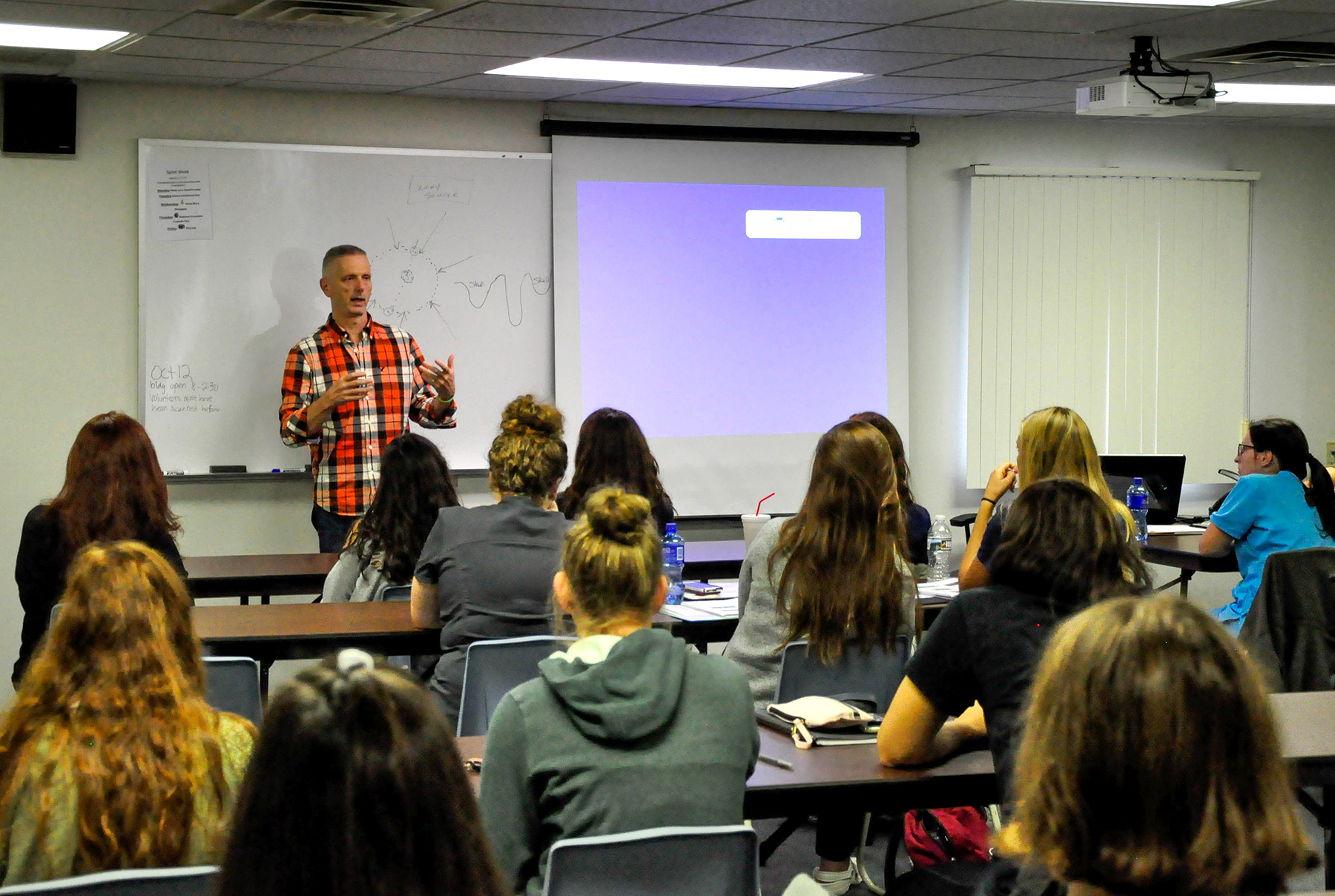 Sal LaRusso speaking to Diagnostic Medical Sonography Students