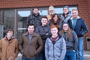 Criminal Justice students are pictured outside the Mifflin County Correctional Facility.