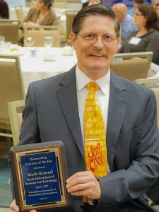Mark Gentzel with his PAPSA teaching award