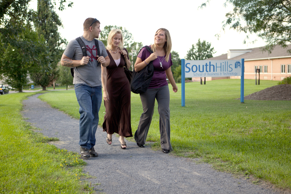 Students walking outside of the State College main campus